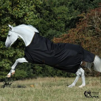Vybavení pro koně Deka výběhová Bucas -IRISH TURNOUT LIGHT HIGH NECK 50G- - Černá - 135cm