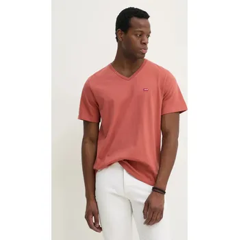 Pánské tričko Bavlněné tričko Levi's oranžová barva 85641 28X, vel. S
