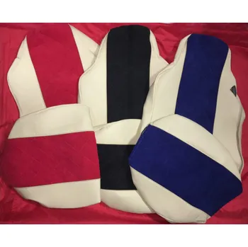 Potah sedadla autopotah kožený SCANIA č.136 - béžová s modrým středem