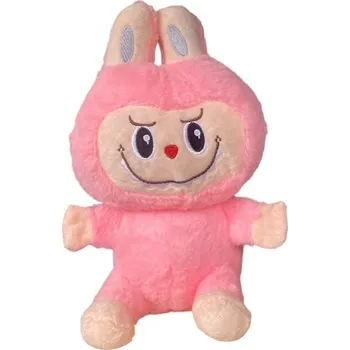 plyšák Plyšová příšerka ve stylu Labubu - světle růžová