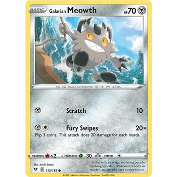 Sběratelská karetní hra Galarian Meowth 112/185 - Vivid Voltage Typ karty: Reverse Holo