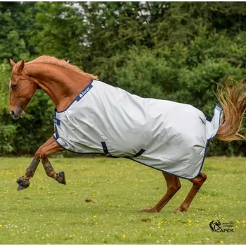 Jezdectví Deka výběhová Bucas -POWER TURNOUT FLEECE- - Stříbrná - 130cm