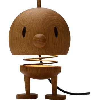 Lampička HOPTIMIST WOODY BUMBLE L 23 cm - stolní lampa z dubového dřeva