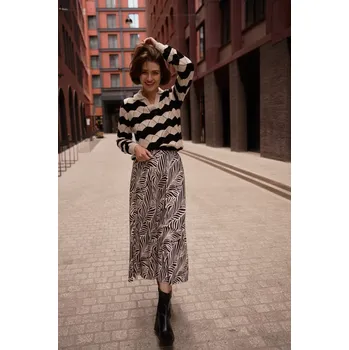 Dámská sukně Dámská vzorovaná sukně Marisse Marisse černá | krémová 3400190