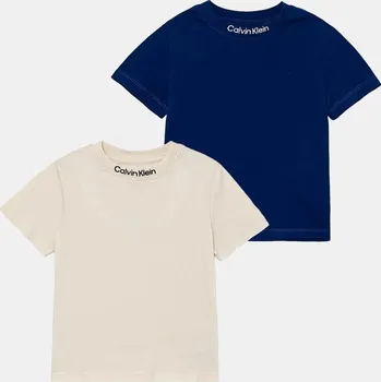 Chlapecké tričko Dětské bavlněné tričko Calvin Klein Jeans 2-pack IB0IB02529.128.170.9BYA námořnická modř 59X, vel. 140