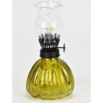 Petrolejová lampa Eda zelená 16x8 cm