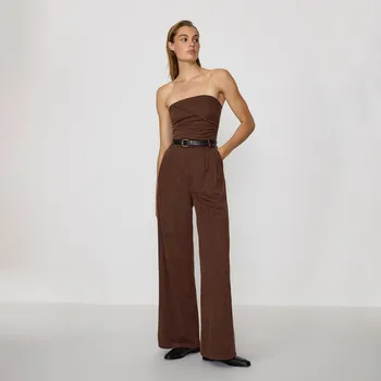 Dámské šaty Reserved - Overal s páskem - tmavě hnědá - 927GA-89X - 927GA-89X-L