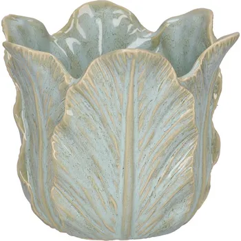 Obal na květináč RITUALI DOMESTICI DORDOGNA 16 x 14.5 cm - obal na květináč z glazované keramiky, zelený