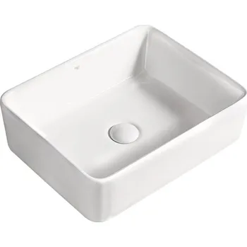 BPS-koupelny Keramické umyvadlo na desku HYD-LO-WH-480 48x37 cm, bílé