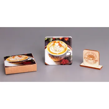 Kosmetické zrcátko kapesní zrcátko - káva