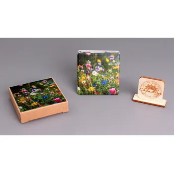 Kosmetické zrcátko kapesní zrcátko - louka