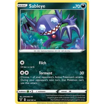 Sběratelská karetní hra Sableye 105/185 - Vivid Voltage Typ karty: Non-Holo