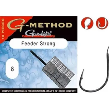 Rybářský háček Gamakatsu háčky G - Method Feeder Strong Hook - Velikost : 10