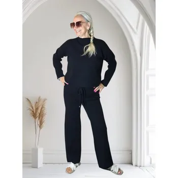 Dámský svetr Dámský úpletový komplet, svetr s kalhotami Barva: Černá, Size system: One size