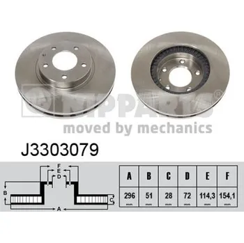 Brzdový kotouč Brzdový kotouč NIPPARTS J3303079