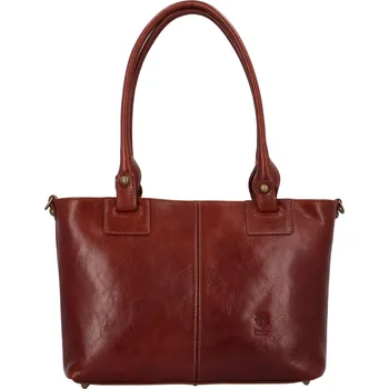 Kabelka Dámská kožená kabelka hnědá - Delami Vera Pelle Armenias hnědá