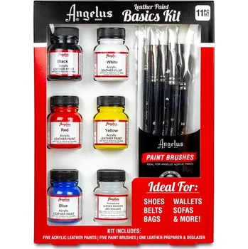 Speciální výtvarná barva Sada štětců a barev Angelus s přípravkem