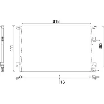 Výparník klimatizace Kondenzátor, klimatizace MAHLE AC 589 000S
