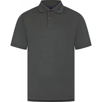 Pánské tričko Henbury Pánská polokošile Coolplus z piké úpletu Barva: šedá uhlová, Velikost: 5XL W475