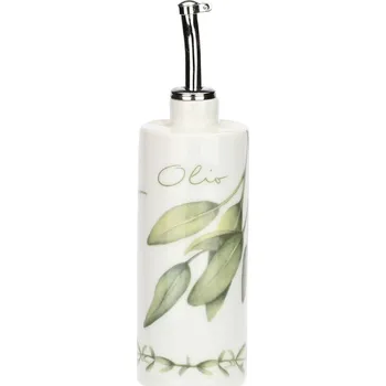 Nádoba na olej a ocet LA PORCELLANA BIANCA COLTIVIA 250 ml - porcelánová láhev na olej s korkovou zátkou, bílá
