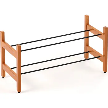 police ARREDAMENTI ITALIA TODYS 49 x 20 cm - rozsuvná police na boty z masivního bukového dřeva, hnědá