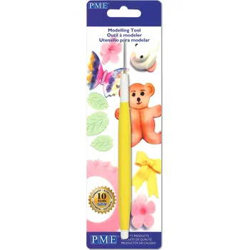 PME 15 cm - modelovací jehla z nerezové oceli na modelování cukrářských hmot, žlutá