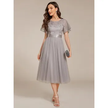 Dámské šaty Ever Pretty šedé šaty 2293 Velikost: L / 40 / 08 / 12