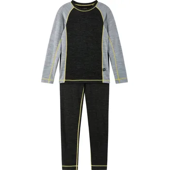 Set dětského termoprádla Reima Taitoa - Black melange 90