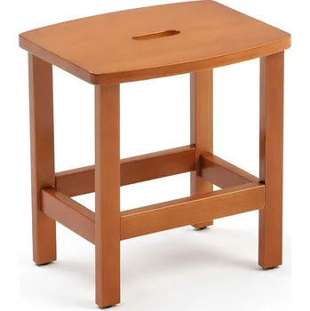 Zahradní lehátko ARREDAMENTI ITALIA NELLO 36 x 30 x 50 cm - lavice do předsíně z masivního bukového dřeva se zásuvkou, hnědá