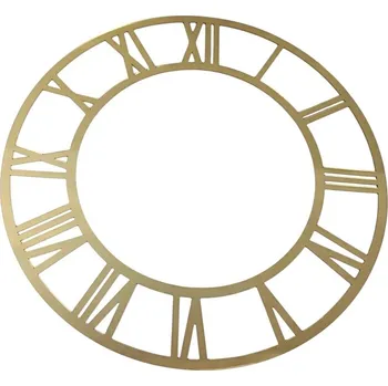 Nalepovací zrcadlový ciferník na hodiny z pryskyřice – římská čísla Barva: Zlatá