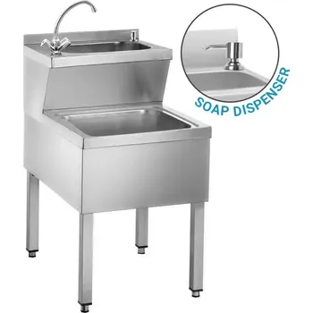 Kuchyňská pracovní deska VÝLEVKA KOMBINOVANÁ s umyvadlem 50x60x94 cm (dávkovač mýdla , baterie)