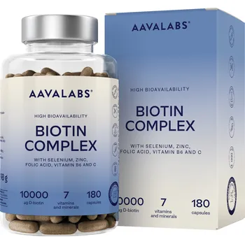 Pleťový olej Aavalabs (Finsko) Aavalabs Biotin komplex (180 kapslí)