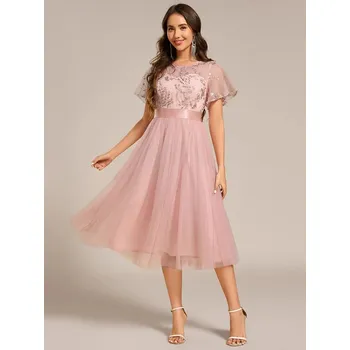 Dámské šaty Ever Pretty růžové šaty 2293 Velikost: S / 36 / 04 / 08