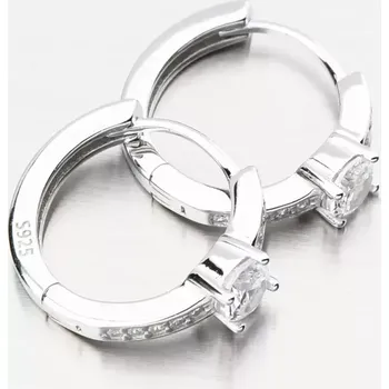 Náušnice Dámské náušnice stříbro 925 zirkon kruhy PKL-2241