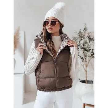 Dámská vesta Dámská prošívaná vesta URBANELLE světle hnědá