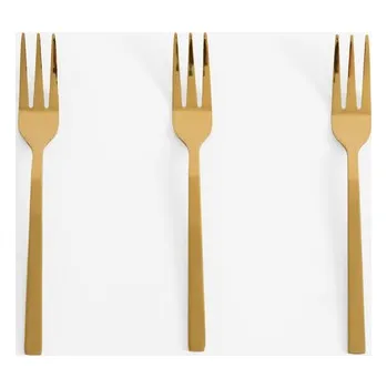Příbor Vidlička na dort PIANO SHINY GOLD, sada 3 kusů