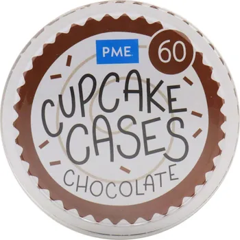 Formička PME 60 ks 5 cm - košíčky na pečení muffinů z nepromastitelného papíru, hnědé