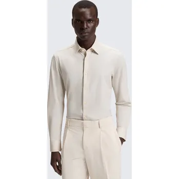 Dámská košile Pánská košile BOSS Black P-HANK-kentC1-222 50545428 krémová Velikost: 43