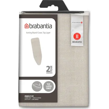 Potah na žehlicí prkno BRABANTIA B 124 x 38 cm - potah na žehlicí prkno z bavlny s pěnovou vrstvou, šedý džínový