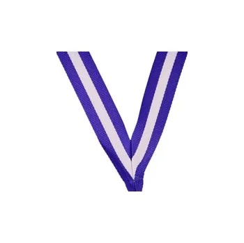 Široká stuha s klipem - Modrá / Bílá / Modrá, Barva Modrá / Bílá / Modrá