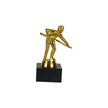 Kulečníková Soška na mramorovém podstavci 12 cm, Výška 12 cm