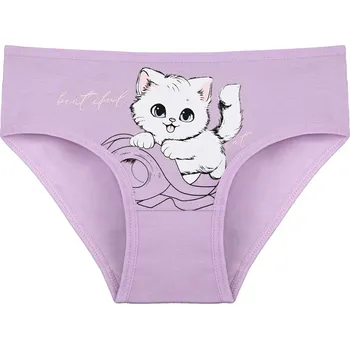Dívčí spodní prádlo Donella Dětské kalhotky Kočička: šeříková 6 - 7
