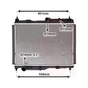 Motor automobilu VAN WEZEL chladič, chlazení motoru 18012723