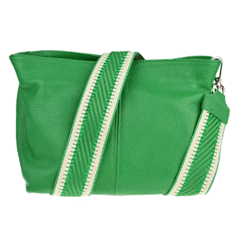 Kabelka NovaKabelka.cz Kožená italská crossbody kabelka Batilda Verde s přídavným popruhem VII