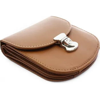 Peněženka Hnědá dámská kožená peněženka se zámečkem Clariens