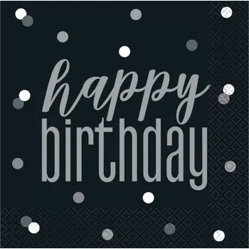 Papírový ubrousek Papírové ubrousky Glitz černé