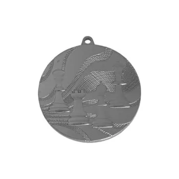 Šachová medaile MS50012 - 50 mm, Stříbro