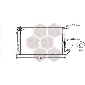Chladič motoru VAN WEZEL chladič, chlazení motoru 09002211