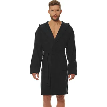 Pánský župan Pánský župan Leon tmavě šedý kratší XXL