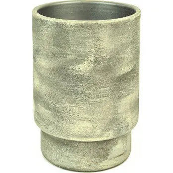 Květináč Obal na květináč keramický AROUCA, pr.20x18cm, hnědá|SAND DARK BROWN|Ego Dekor